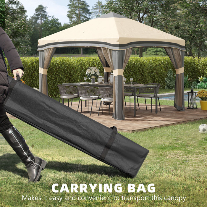 Outsunny 10 Ft. W x 10 Ft. D Steel PopUp Gazebo & Reviews Wayfair